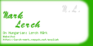 mark lerch business card